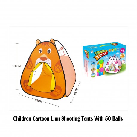 royalcot children cartoon lion shooting tents with 50 balls