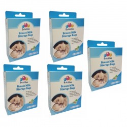 Bubbles Double ZipLock Breastmilk Storage Bag 7oz (5 packs)