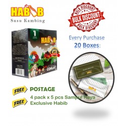 Habib Susu Kambing Coklat 900g - 20boxes Free gift Sampul...